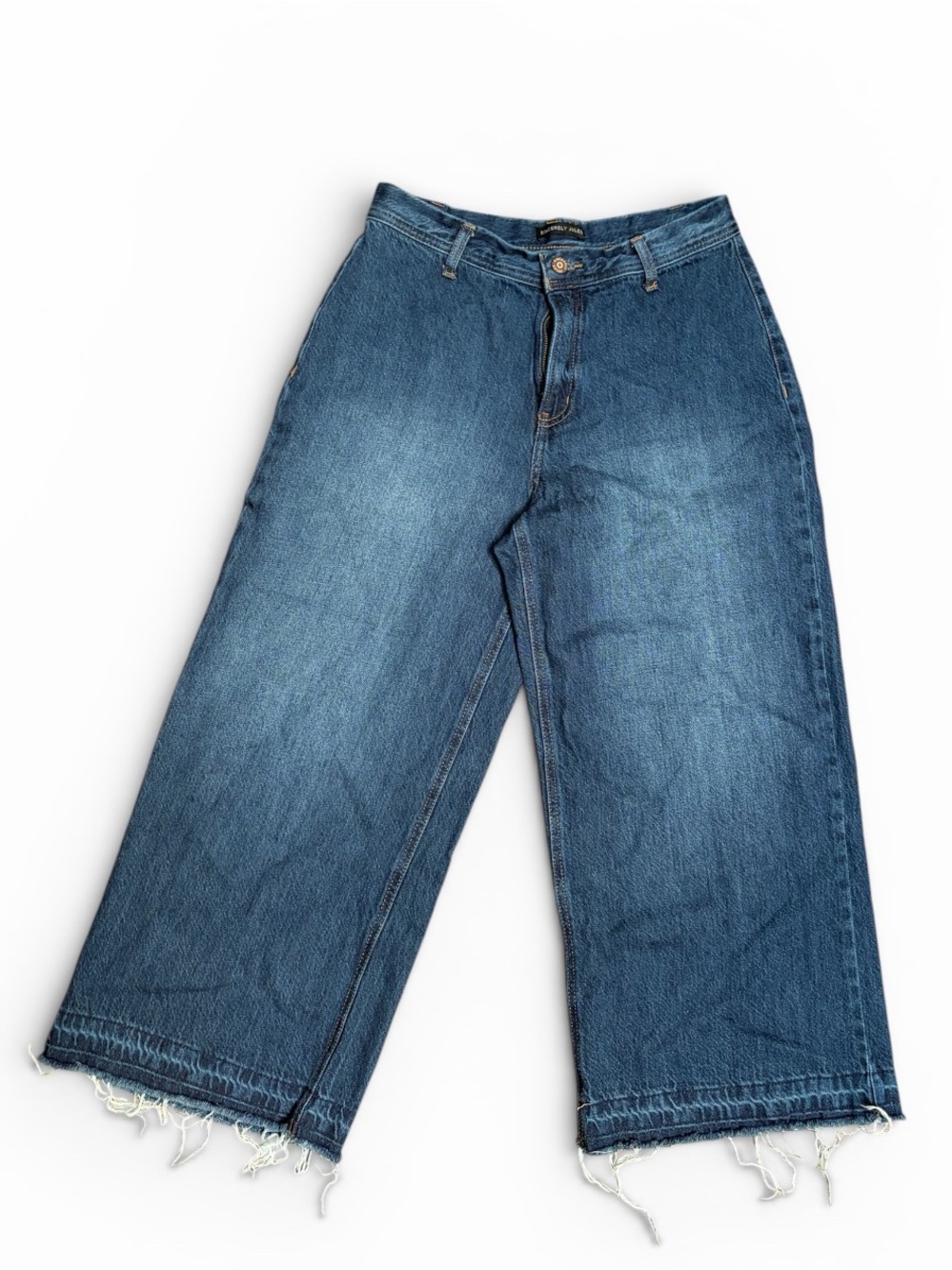 Sincerely Jules Wide-Leg Raw Hem Jeans - Picture 1 of 4